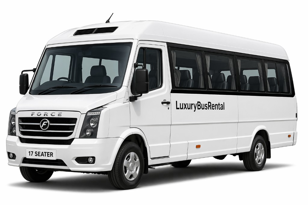 17 seater mini bus on rent India — tempo traveller for group travel
