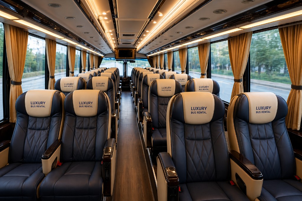 49 seater bus rental for wedding India — luxury coach hire best price