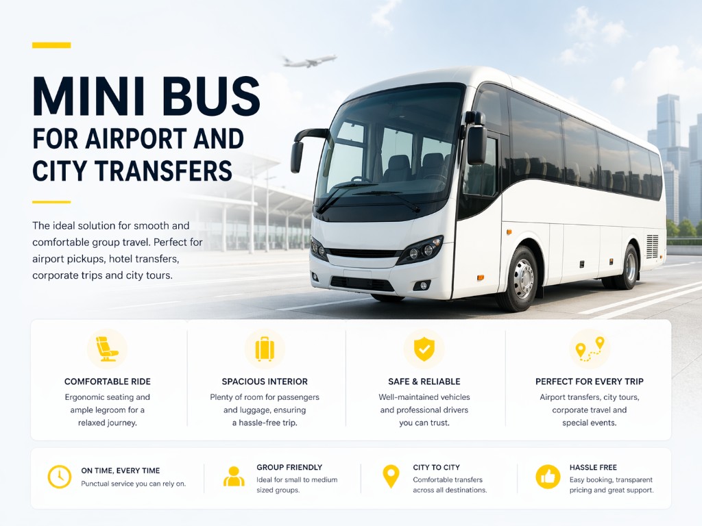Mini bus for airport and city transfers